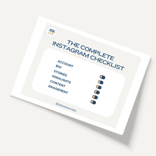 Instagram checklist